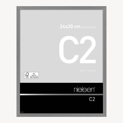 C2 Gris mat brossé 24 x 30 cm