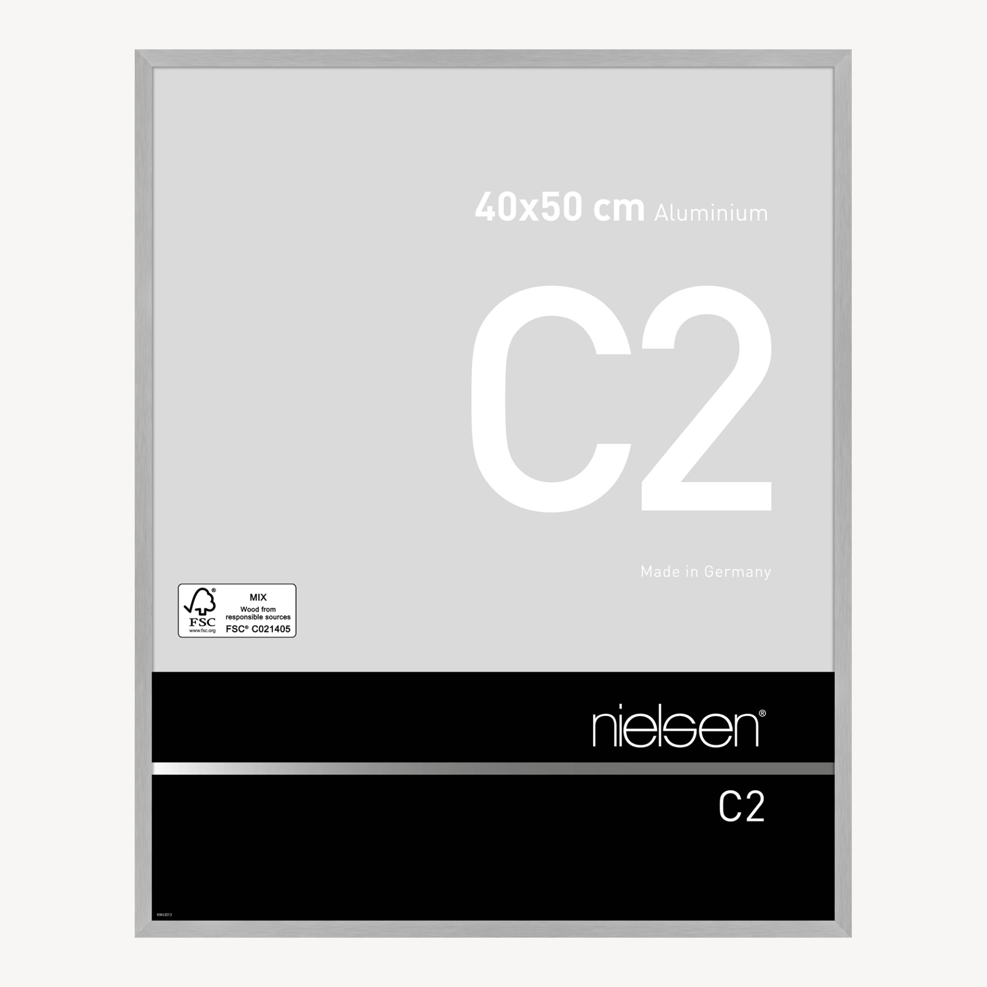 C2 Argent mat brossé 40 x 50 cm