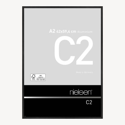 C2 Noir mat brossé 42 x 59,4 cm
