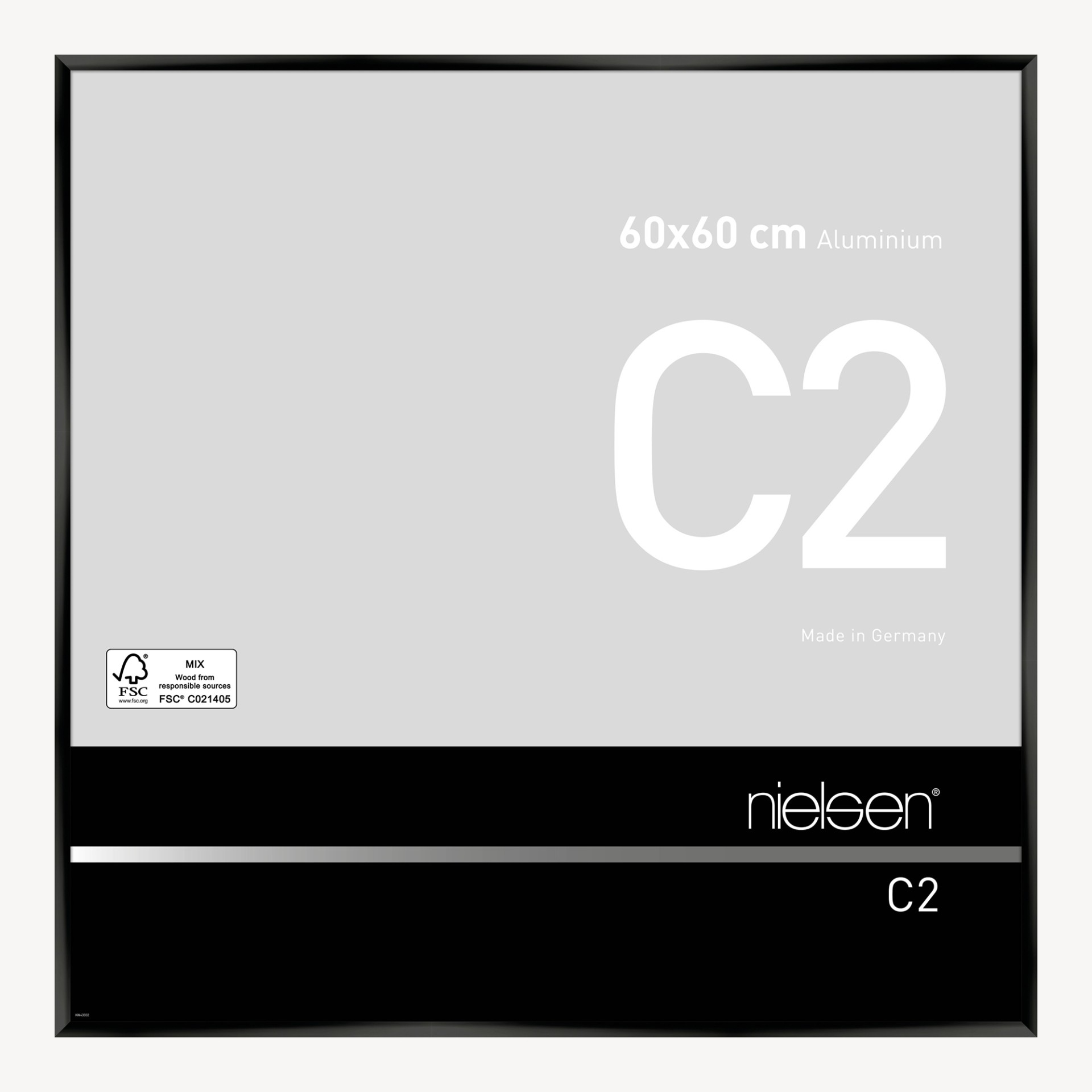 C2 Noir anodisé 60 x 60 cm