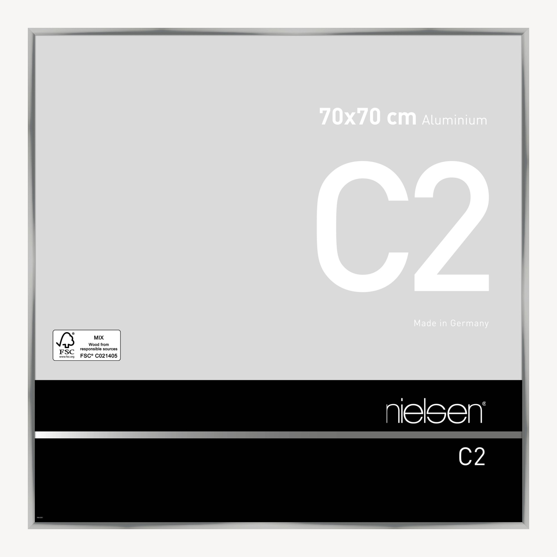 C2 Argent poli 70 x 70 cm