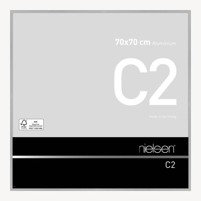 C2 Argent mat brossé 70 x 70 cm