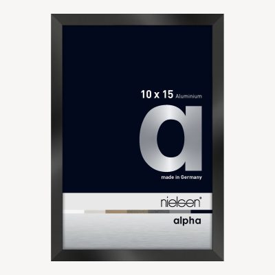 Alpha Noir anodisé brillant 10 x 15 cm