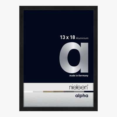 Alpha Noir anodisé mat 13 x 18 cm