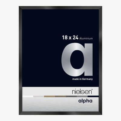 Alpha Noir anodisé brillant 18 x 24 cm