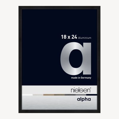 Alpha Noir anodisé mat 18 x 24 cm