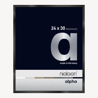Alpha Noir anodisé brillant 24 x 30 cm
