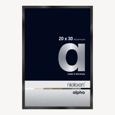 Alpha Noir anodisé brillant 20 x 30 cm