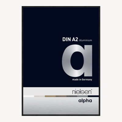 Alpha Noir anodisé mat 42 x 59,4 cm