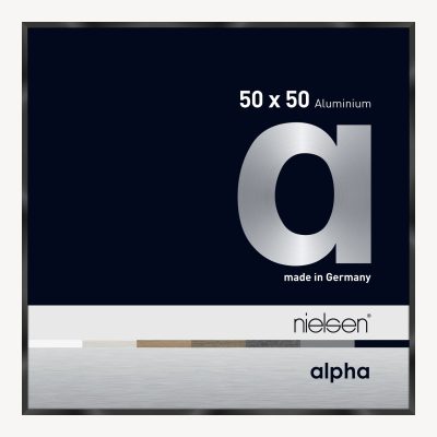 Alpha Noir anodisé brillant 50 x 50 cm