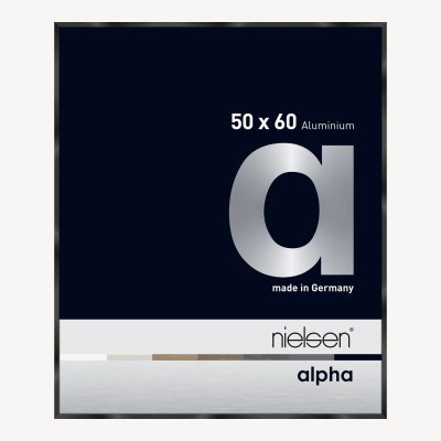 Alpha Noir anodisé brillant 50 x 60 cm