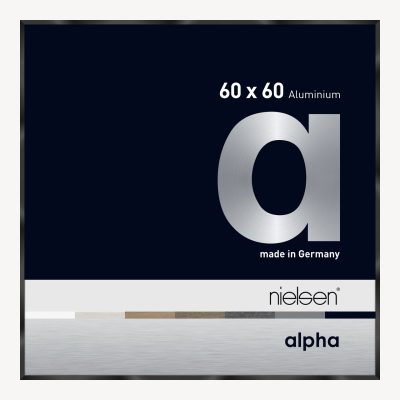 Alpha Noir anodisé brillant 60 x 60 cm