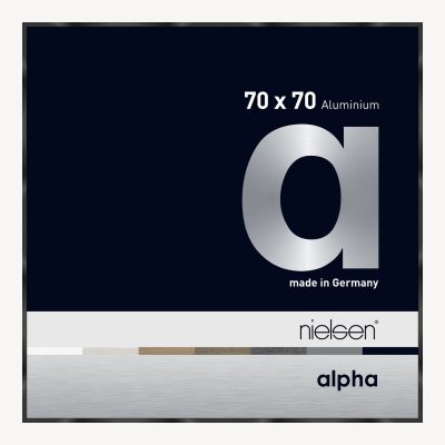 Alpha Noir anodisé brillant 70 x 70 cm