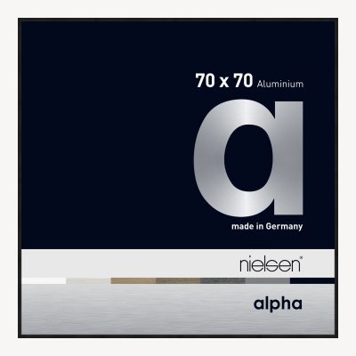 Alpha Noir anodisé mat 70 x 70 cm