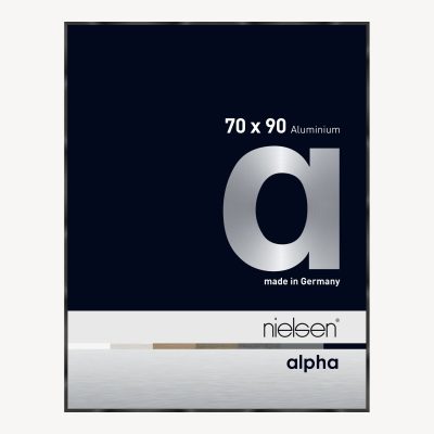 Alpha Noir anodisé brillant 70 x 90 cm