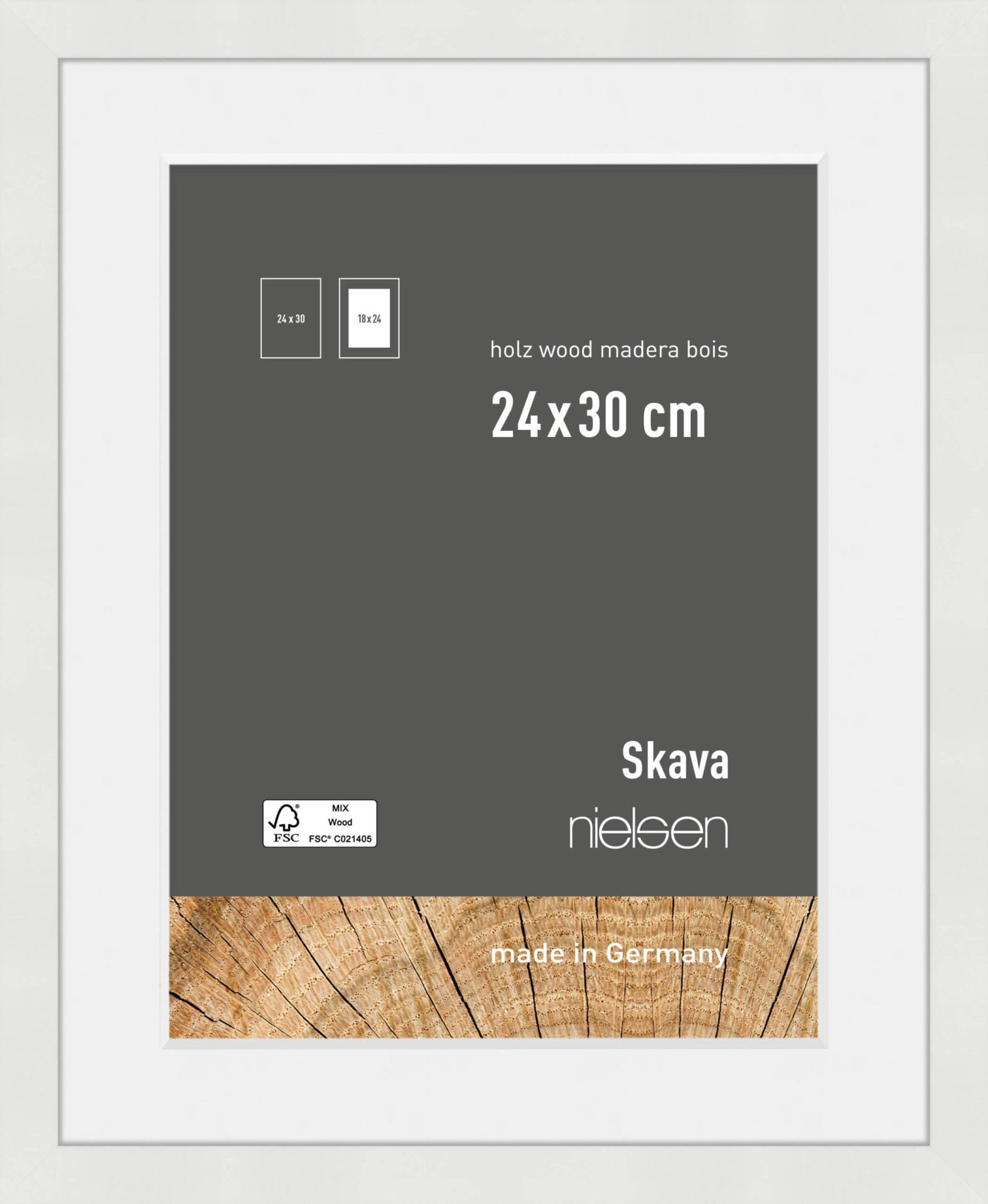 Skava 24x30/18x24 Blanc